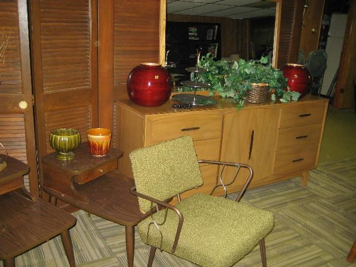 Mid Century Modern!  Love the buffet with matching mirror.