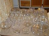 Depression clear Candlewick glass collection