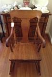 One of 2 antique oak rockers available for purchase