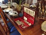 Set of silver flatware