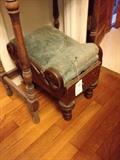 Small carved Victorian foot stool