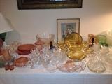 More crystal and Depression glass