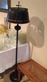 Black tole floor lamp