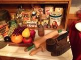 Primitive items as well as advertising collectibles
