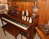 Lester console piano and bench