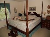 3-Piece pencil post bed, 2 end tables (one is visible) and dresser (next picture)