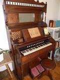 Kimball antique walnut pump organ