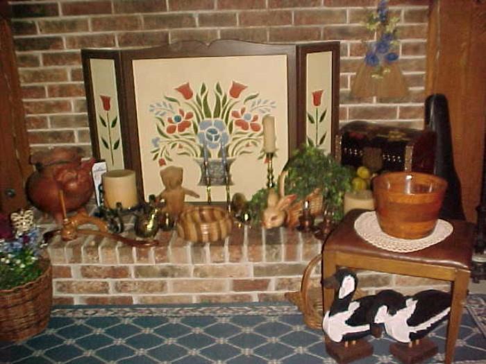 Fireplace Screen & Collectibles