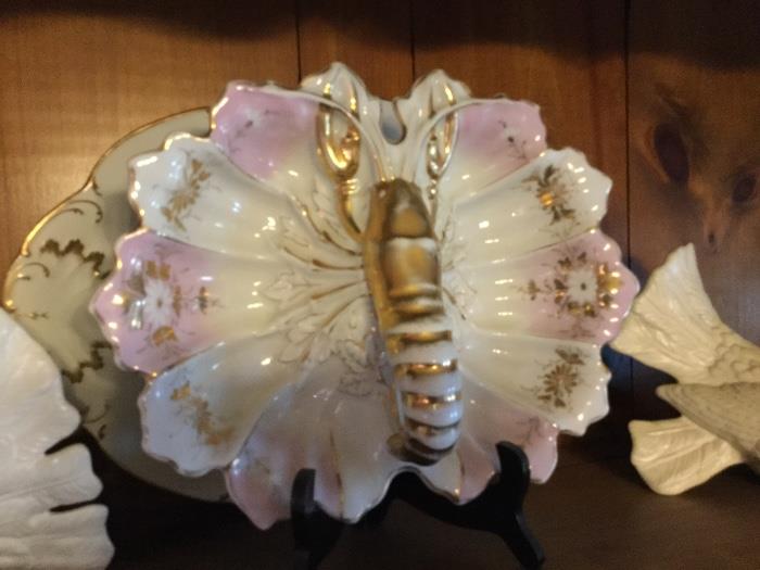 Rare German porcelain Lobster Plate from early 1900's.  $60.00
