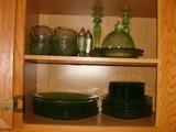 green depression glass