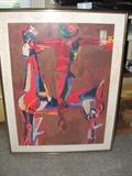 Marino signed, huge  Harlequin on Horseback? c.1960 I'm guessing here $650