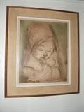 Lithograph of a child, next pic is sig close up