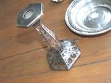 Silver overlay candlestick