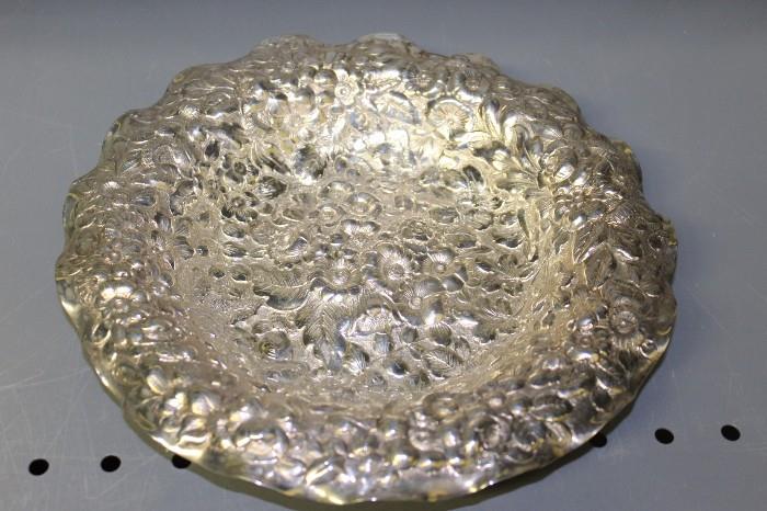 Sterling Silver Platter Unique and Stunning