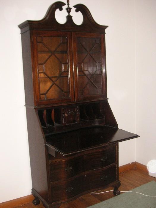 Antique  mahogany  secretary  