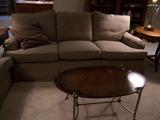 Three Cushioned Sofa: 78” long
