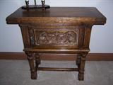Sliding Top Oak Table