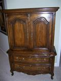 Dark Oak Stained Armoire plus Six Other Matching Pieces