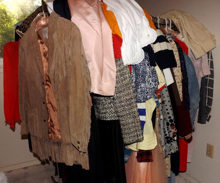 Some of the vintage clothing (have to move racks to front room)