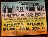 Atlanta Rock Festival 1969 Poster featuring Fleetwood Mac (before Christine and Stevie).