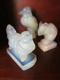 Sabino Blue Jay, Mouse and Pekinese figurines