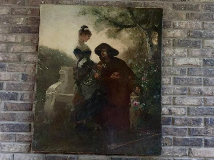 ORIGINAL PAINTING BY FLORENT WILLEMS 1823-1905 VERY RARE.