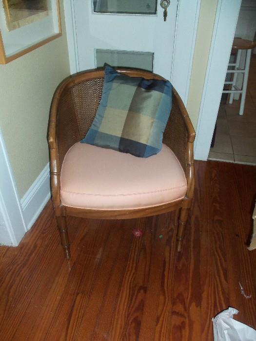 One of Two Barrell Backed Style Chairs