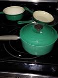 LE CREUSET COVERED SAUCE PAN / FRY PANS