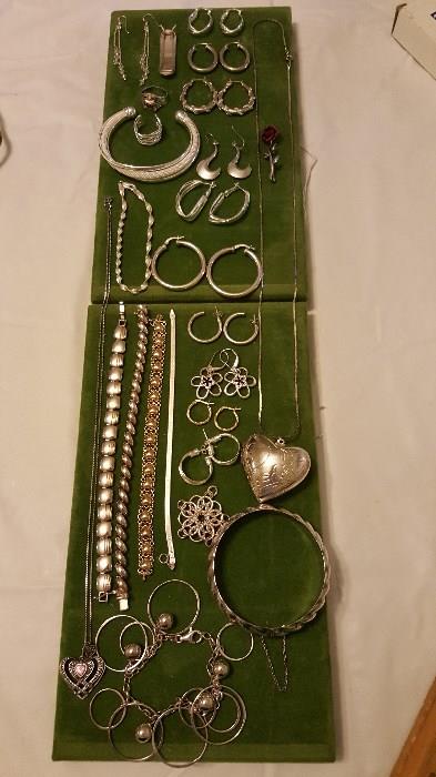 some of the vintage and modern sterling silver (.925) jewelry