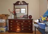 Matching Long Dresser w Attached Mirror