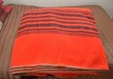 Huge & Heavy Red Wool Bedspread