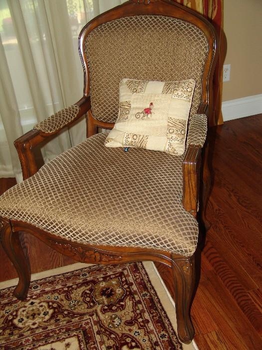 Two upholstered side chairs