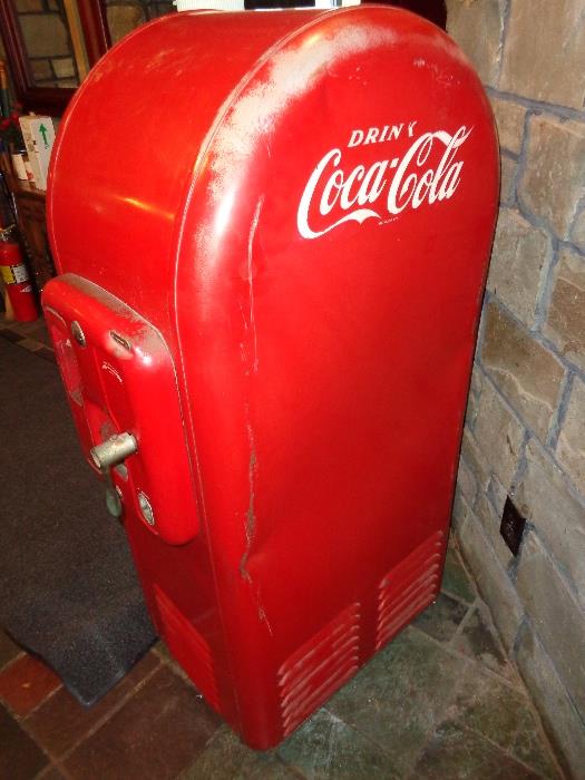 F.L. Jacobs "mailbox" Coca Cola vending machine, model JSC-26.  Late 1940's