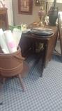 gate leg table and old knitting/sewing table