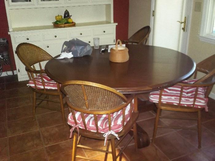 Round table and 4 chairs.