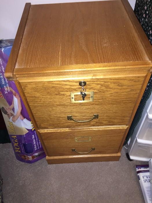 2 DRAWER FILE CABINET WITH KEY ( 2 AVAILABLE )