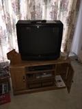 VINTAGE TV AND TV STAND