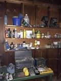 GARAGE ITEMS AND SOME TOOLS