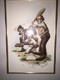 FRAMED ART-Clown Art by Wayne Howell - LE Signed and Numbered - Baseball Art