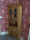 Modern oak Corner Cupboard 