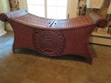 Super Wicker Bench w Storage 