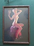 Framed Pin Up Art 