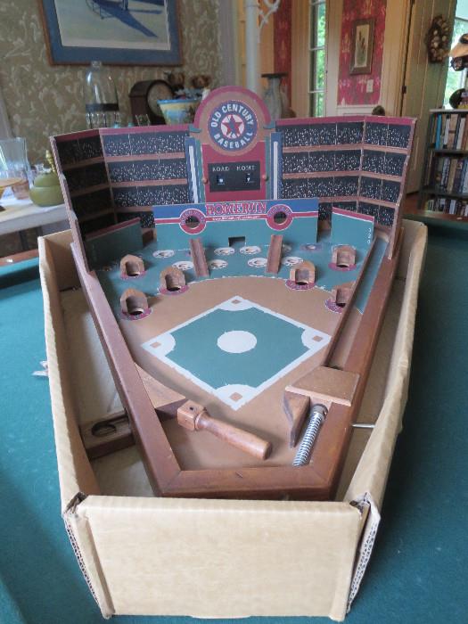 Old Century Baseball Pin Ball Game Coffee Table Style 