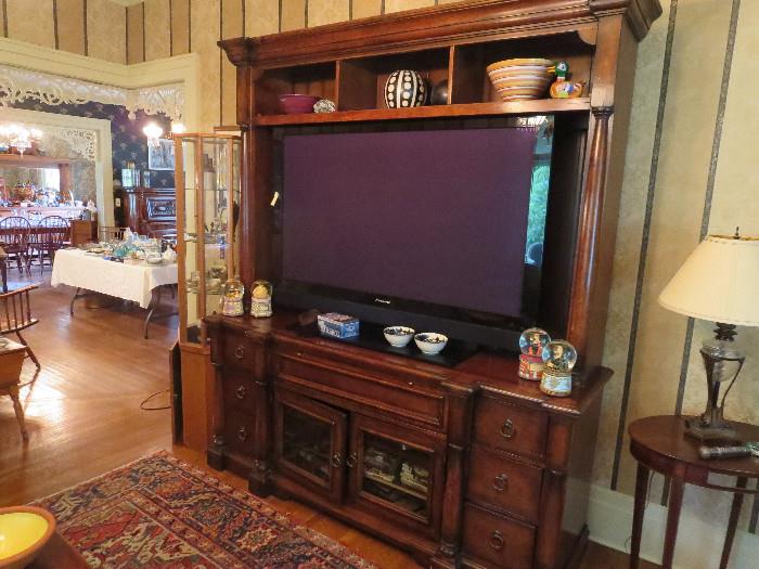 Large Entertainment Center only NOTE: Flat Screen TV is NOT FOR SALE