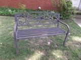 metal patio bench 50"