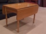 small blond drop leaf table 
