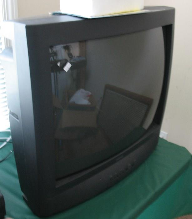 26" Standard TV by Samsung.  Works great and much easier on your eyes.  $45.00.