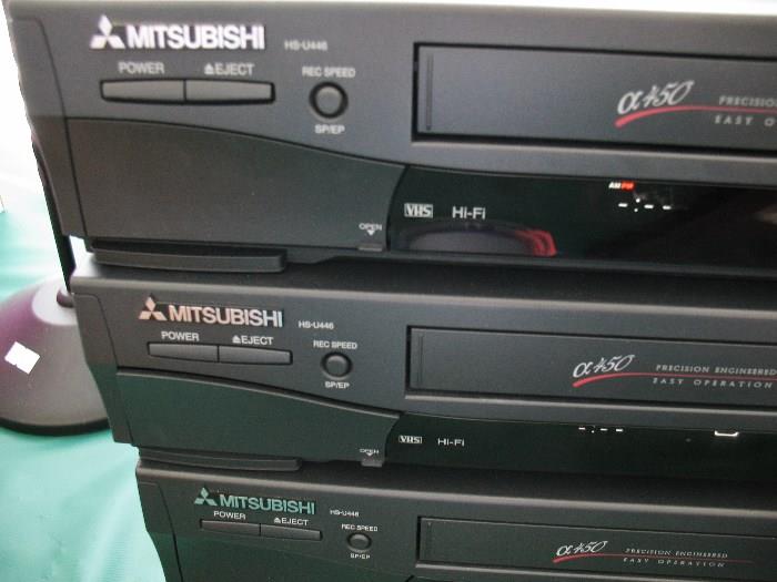 Mitsubishi VCR's in Very good working condition.  Necessary for transferring VHS tapes to your computer or on to DVD'S.  $25.00 each.