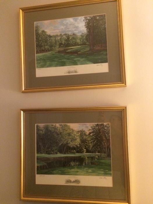 There are several golf course framed prints