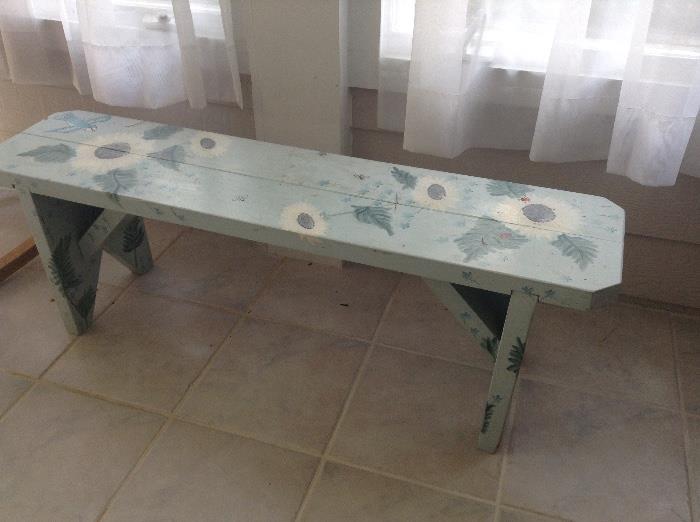 Hand painted bench